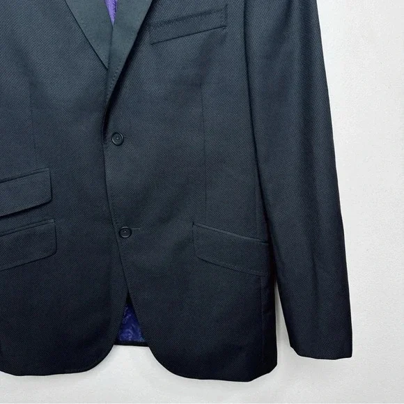 Ted Baker Mens Size 40R Wool Black Endurance Jewel Fit Blazer